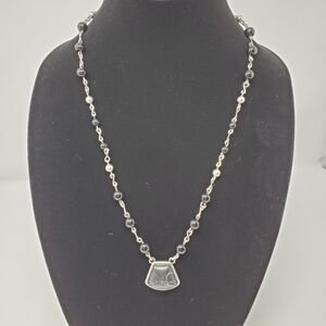 Handmade Black Marble Pendant Necklace